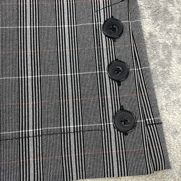 Derek Lam 10 Crosby Plaid Trouser Pants Crop Ankle 2 Tone Button Hem Sz 2 - Picture 10 of 14